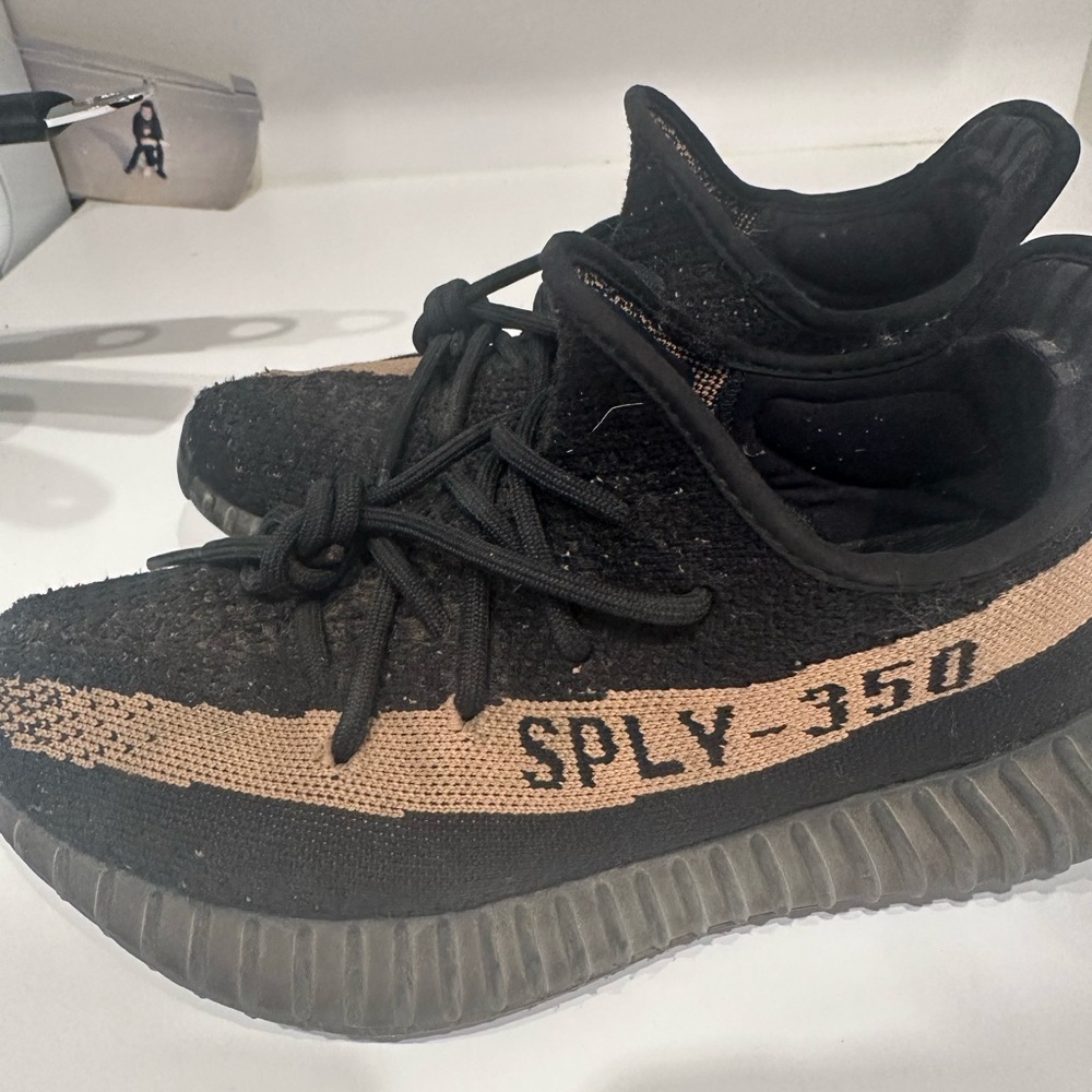 Yeezy Boost 350 V2 Black and Tan Sneakers